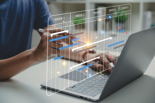 suivi du planning sur un logiciel