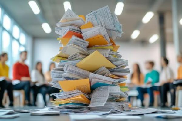 Pile de papier et de documents