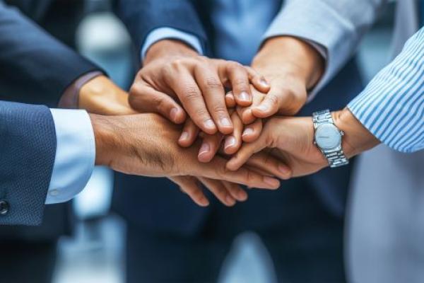 Employés jouant ensemble pour renforcer la cohésion d’équipe.